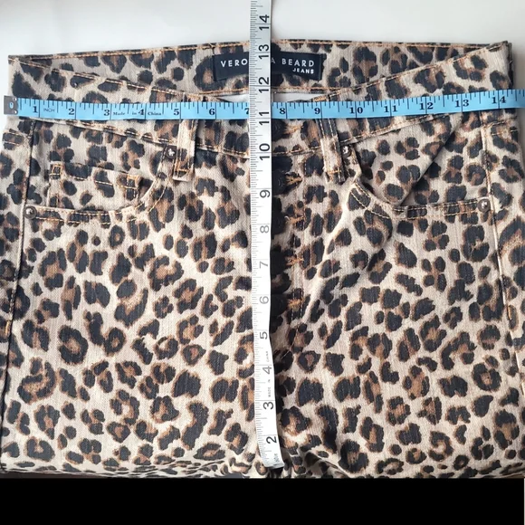 Veronica Beard Debbie Skinny Jeans 10" High Rise Leopard - Picture 12 of 14